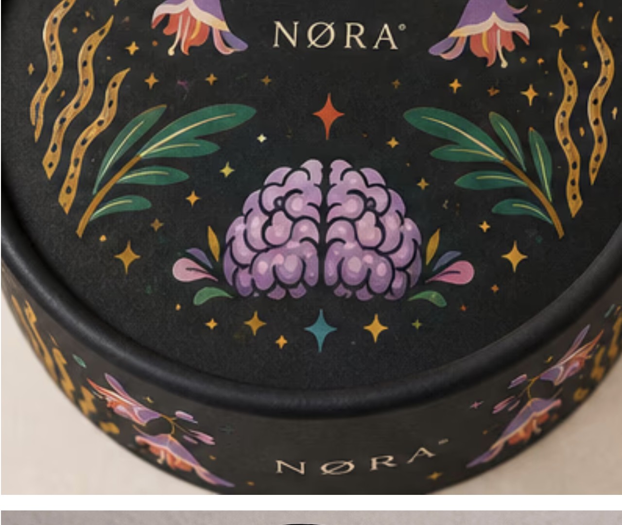 Nøra Mushroom Coffee lid detail