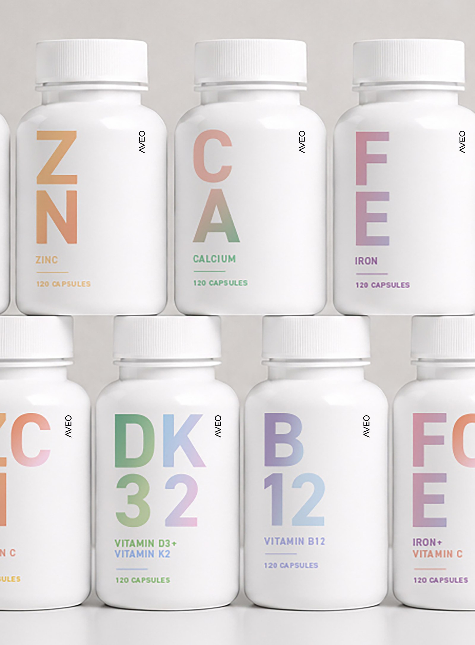 Supplement bottle grid detail