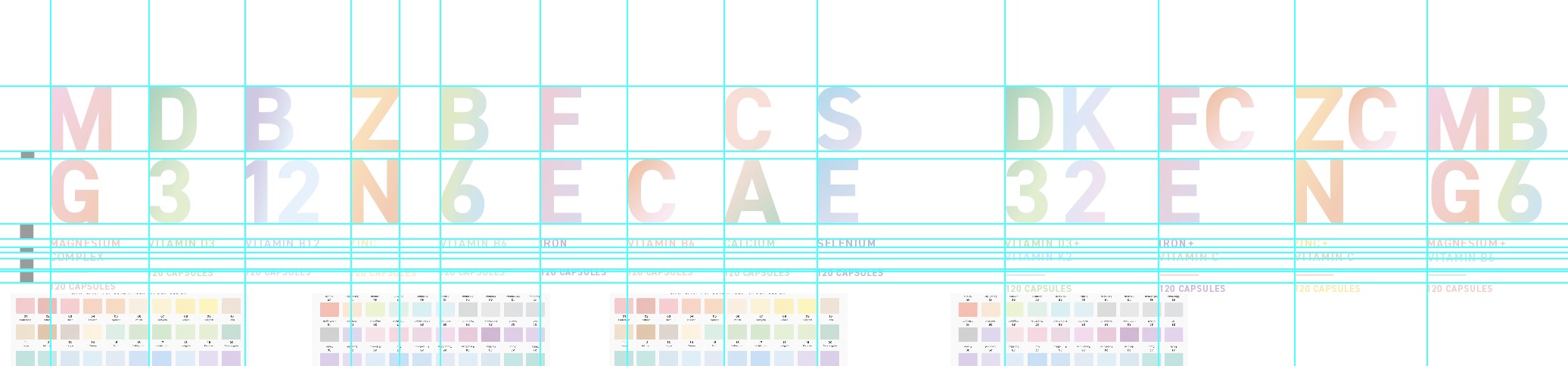 Supplement System letter codes, color guide construction