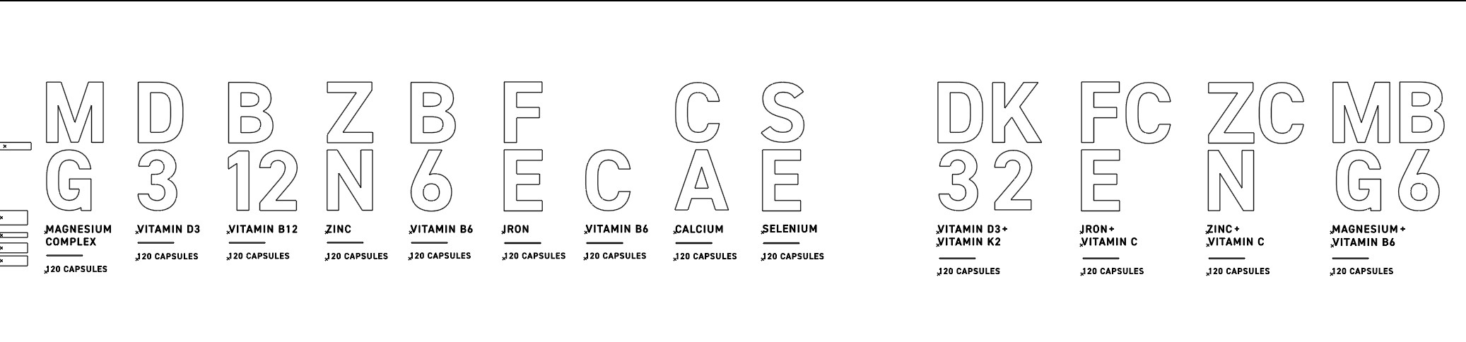 Supplement System letter codes, vector construction